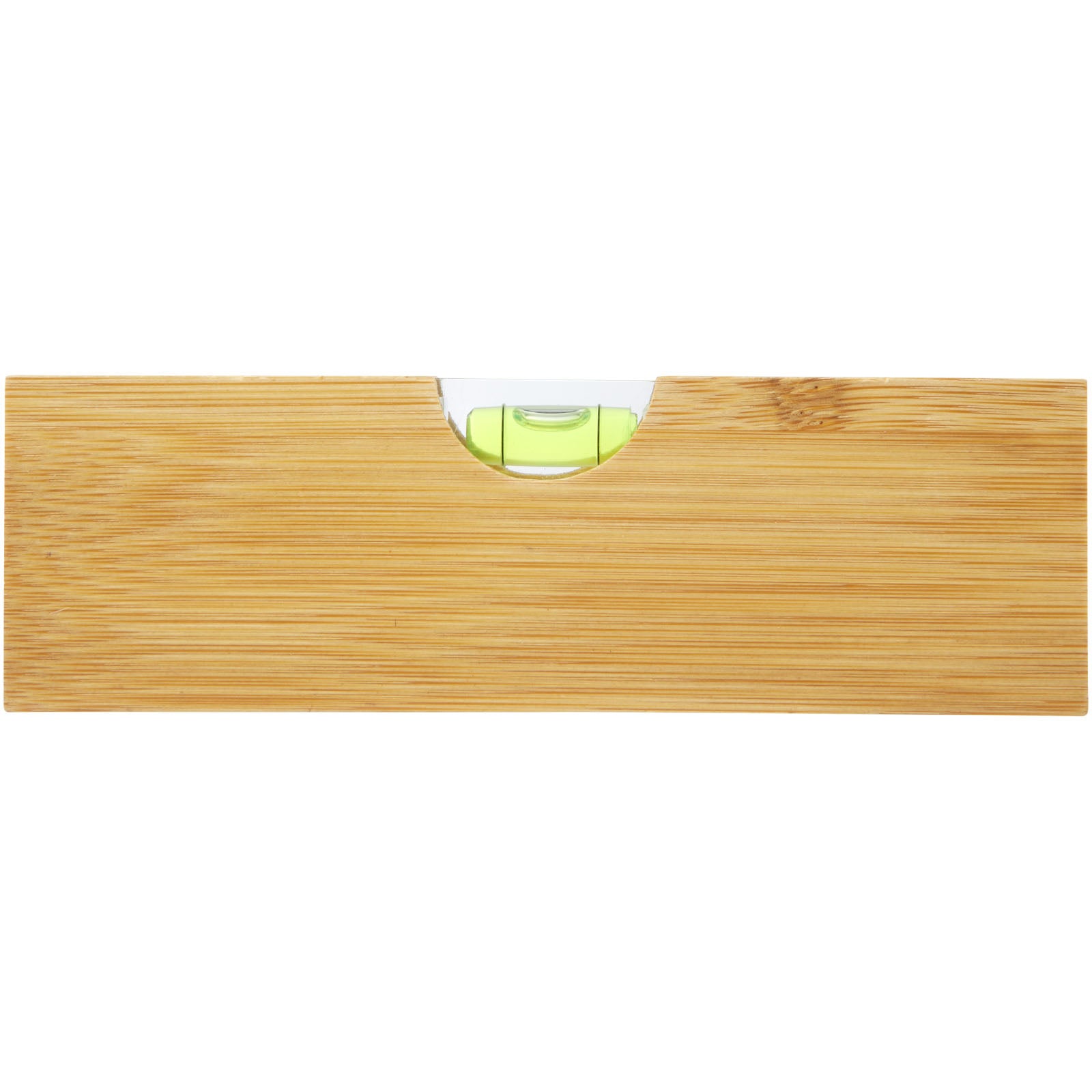 Flush bamboo spirit level with bottle opener