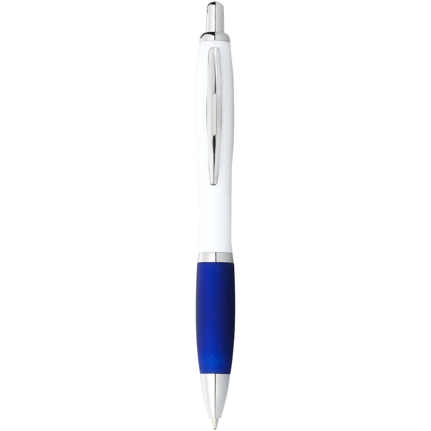 Nash ballpoint pen with white barrel and coloured grip (black ink)