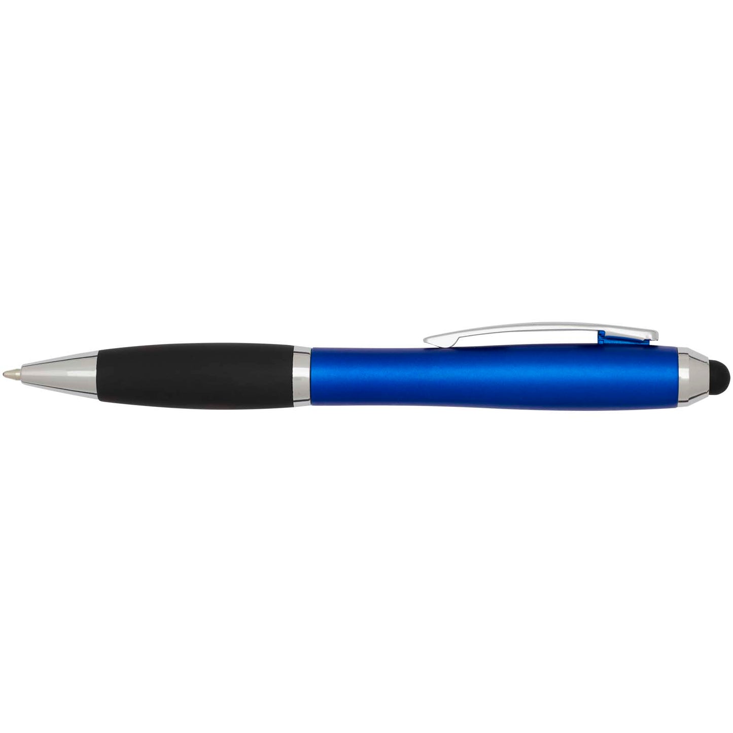 Nash RCS recycled plastic stylus ballpoint pen with coloured barrel and black grip (black ink)