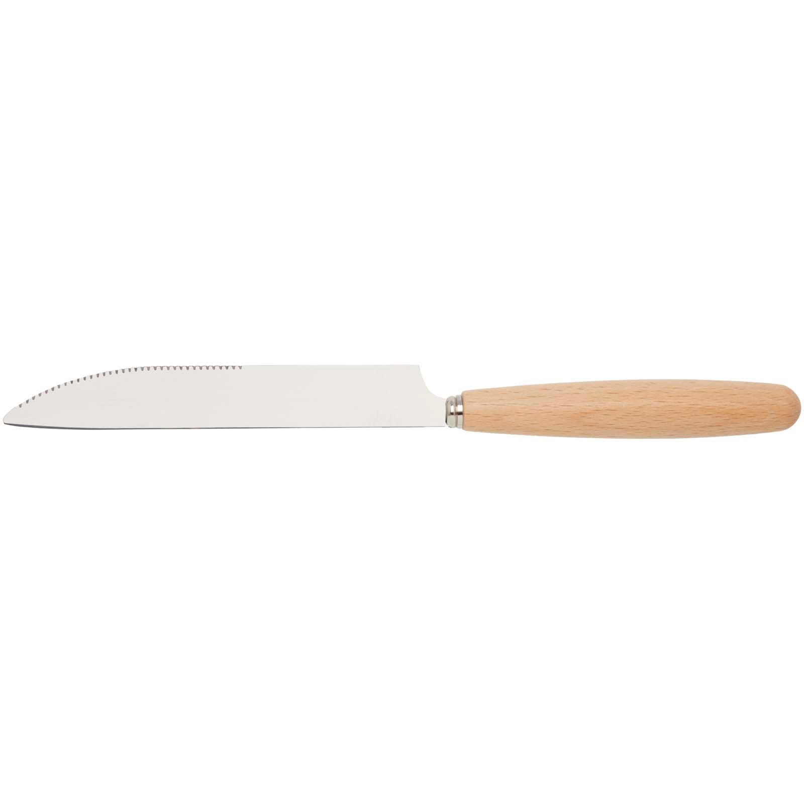 Root 5-piece stainless steel and beech wood cutlery set