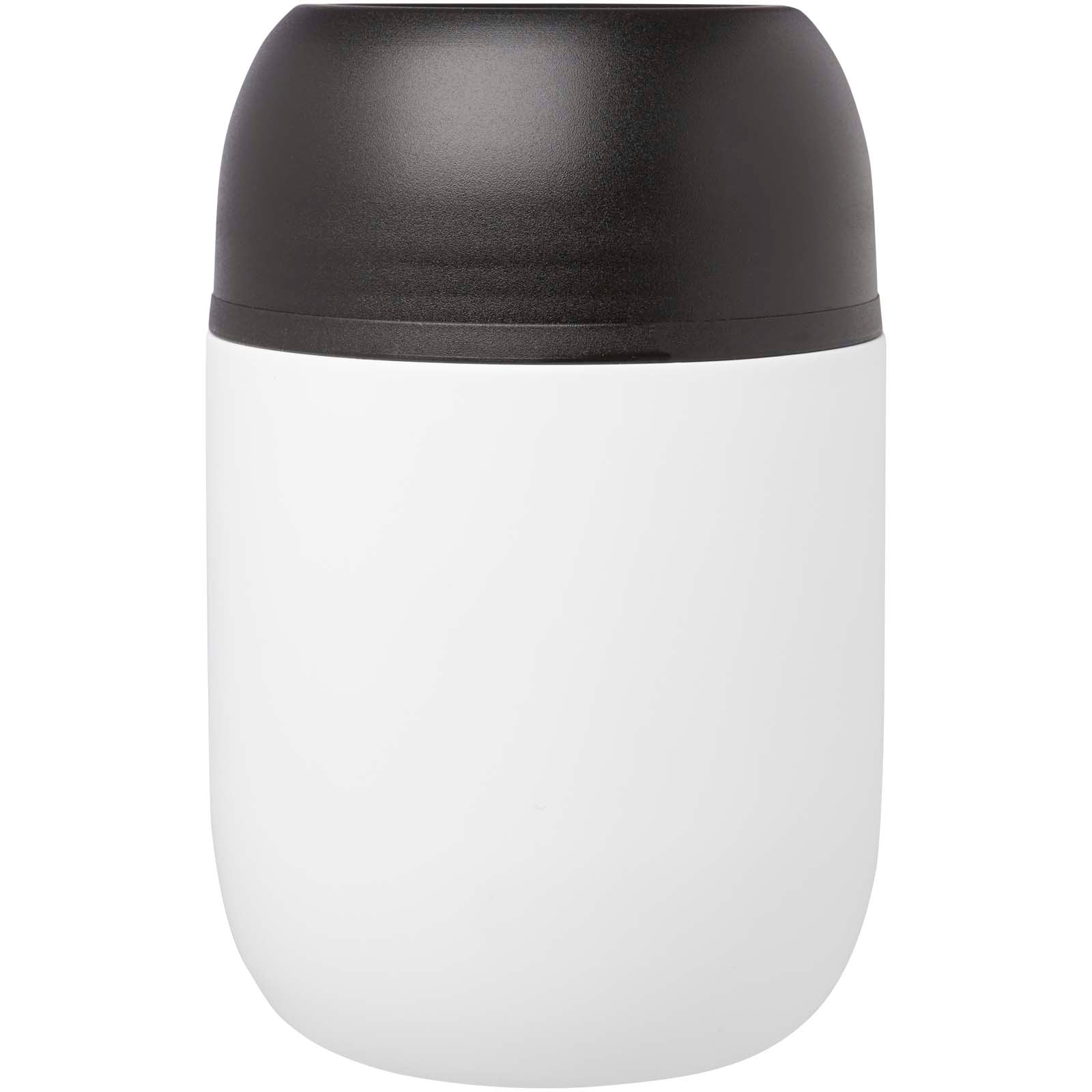 Supo 480 ml double-walled recycled stainless steel lunch pot with foldable spoon