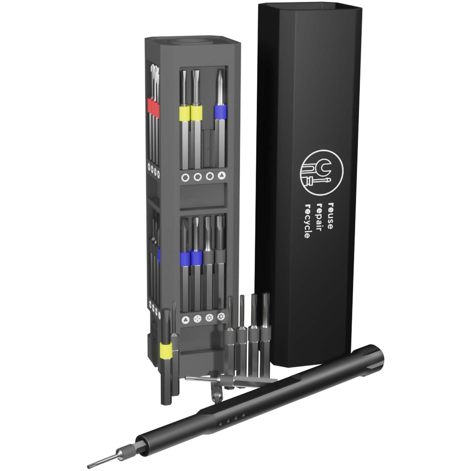 SCX.design T20 30-piece screwdriver and repair set in aluminium case